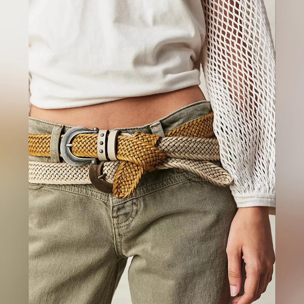 We the free Brix Belt Oyster Mauve Size M/L NWT